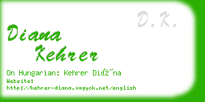diana kehrer business card